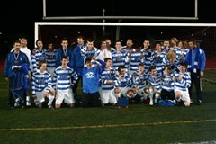 Evan O’Kelly (front row, third from left) was an all-state goalkeeper on the 2008 Oregon Class 6A State Champion Grant High School boys soccer team.